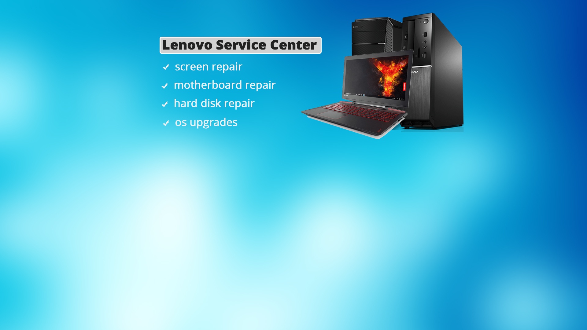 lenovo banner, lenovo slider, lenovo service center
